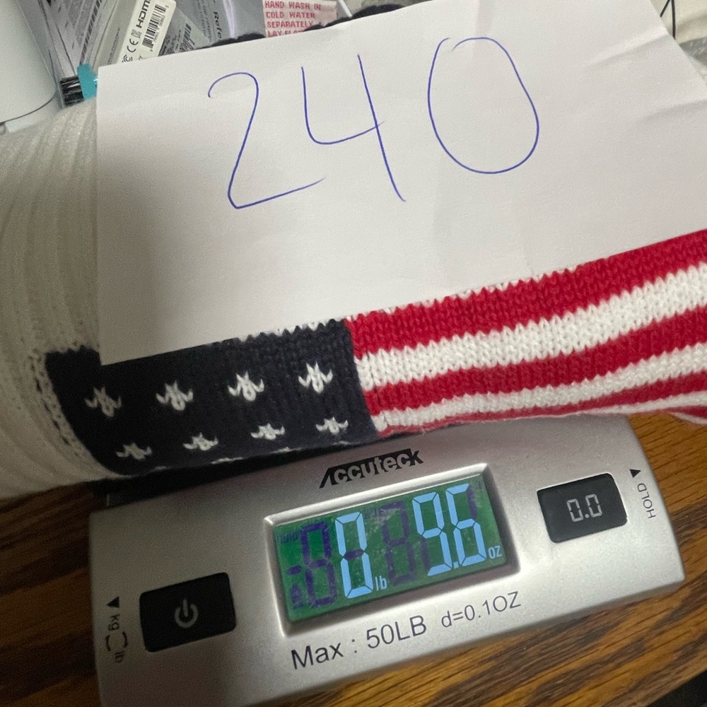Ribbed Flag Tank Top - White with Navy Trim - Picture 7 of 7